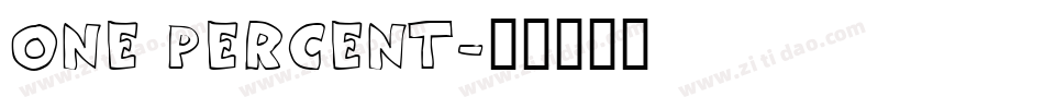 one percent字体转换